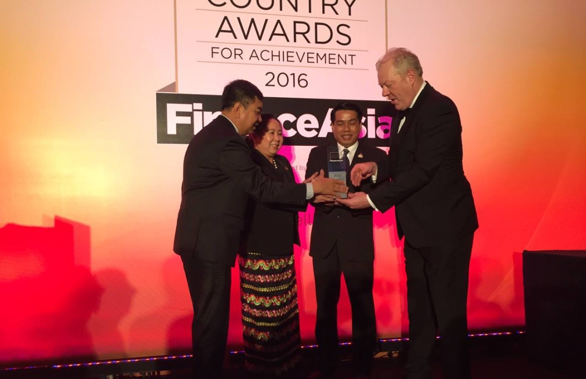 Kanbawza Bank is crowned with “Best Bank in Myanmar” award by London-based Finance Asia
