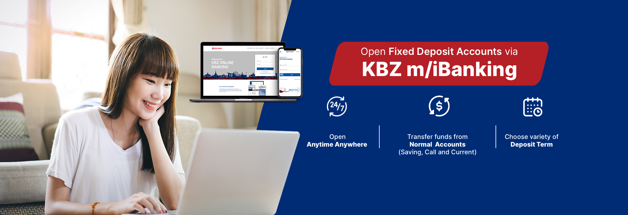 Fixed Deposit Account via KBZ m/iBanking